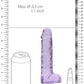 Shots Toys | REALROCK Crystal Clear 7"/17cm Realistic Dildo with Balls Purple