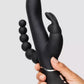 Love Honey Happy Rabbit Triple Curve Rechargeable Rabbit Vibrator Black