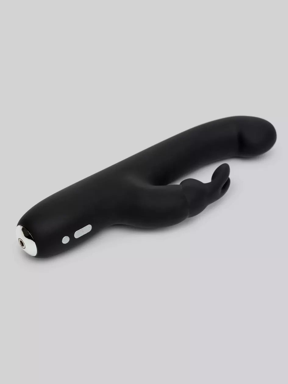 Love Honey Happy Rabbit Slimline G-Spot Rechargeable Rabbit Vibrator Black