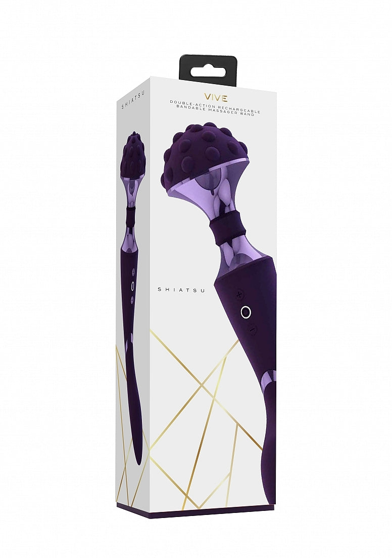 Shots Toys | VIVE Shiatsu Bendable Massager Wand Purple