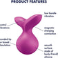 Satisfyer Viva La Vulva 3 Violet USB Rechargeable Stimulator Vibrator