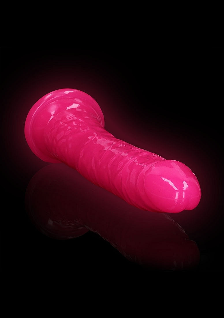 Shots Toys | REALROCK 32cm Slim Glow in the Dark Neon - Pink (11") Dildo Dong