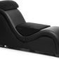 Master Series Kinky Couch Sex Chaise Lounge with Love Pillows - Black