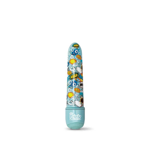 Global Novelties | Prints Charming Pop Tease 5" Mini Vibrator Blue w/storage bag