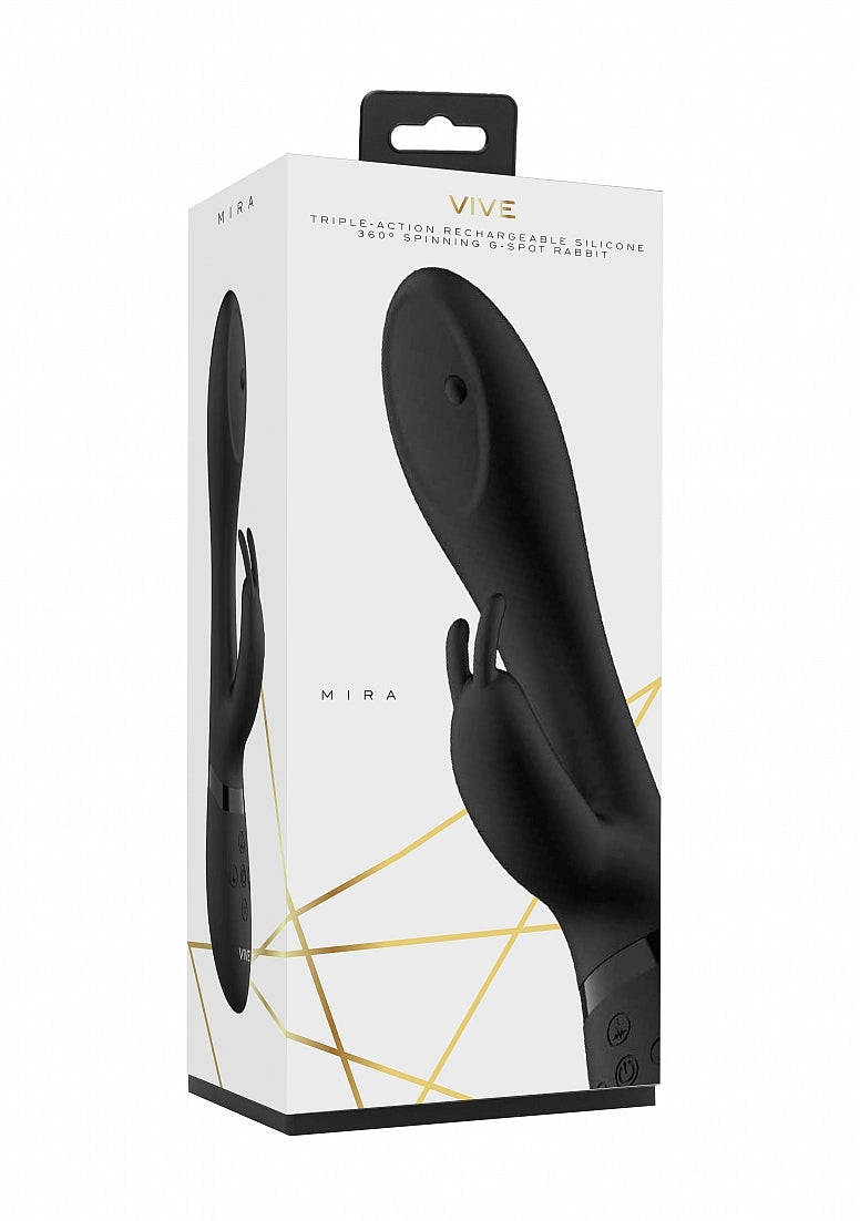 Shots Toys | VIVE Mira Spinning G-Spot Rabbit Vibrator Black