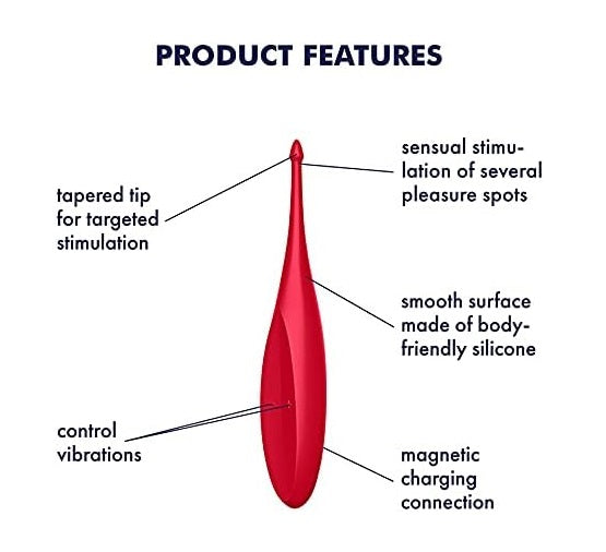 Satisfyer Twirling Fun Tip Vibrator Poppy Red