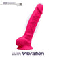 Adrien Lastic Silexd 8" Model 1 Realistic Silicone Dildo with Vibration - Pink