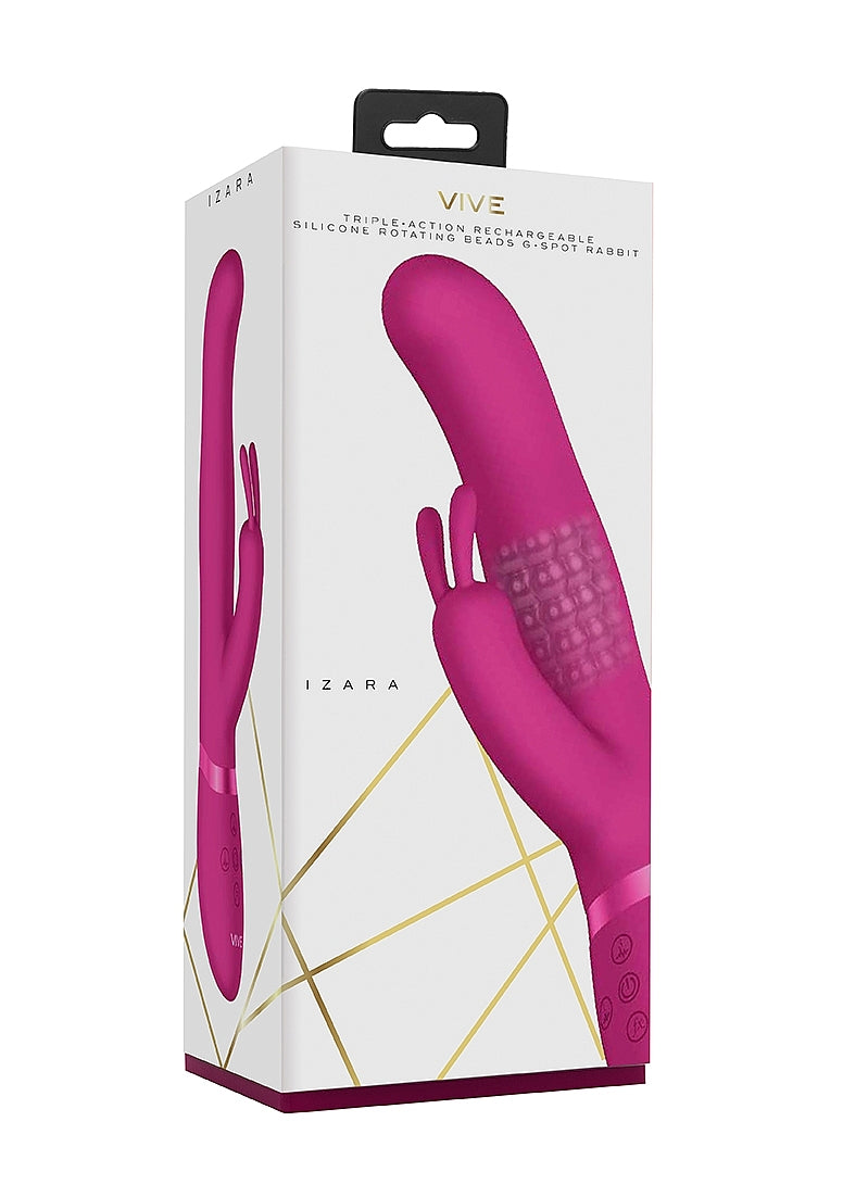 Shots Toys | VIVE Izara Rotating Beads G-Spot Rabbit Vibrator Pink