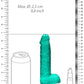 Shots Toys | REALROCK Crystal Clear 6"/15cm Realistic Dildo with Balls Turquoise