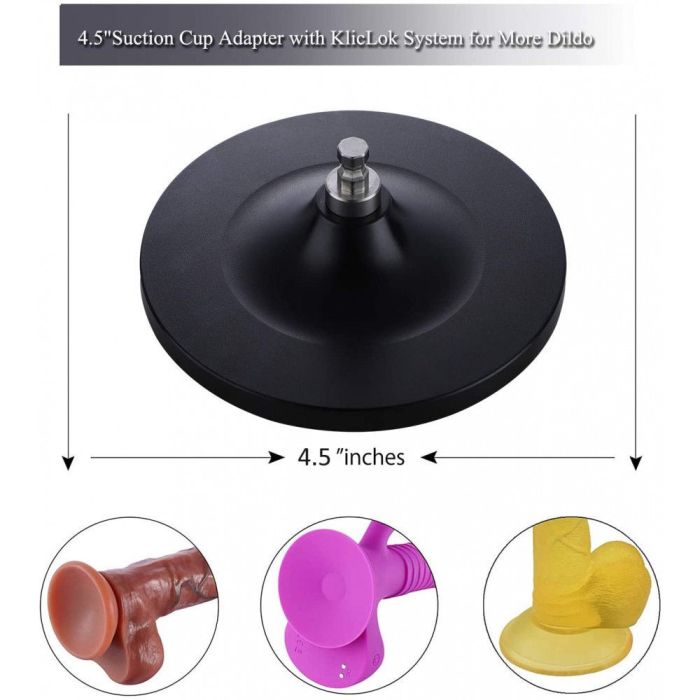 HiSmith - 4.5" Black Suction Cup Adaptor (KlicLok)