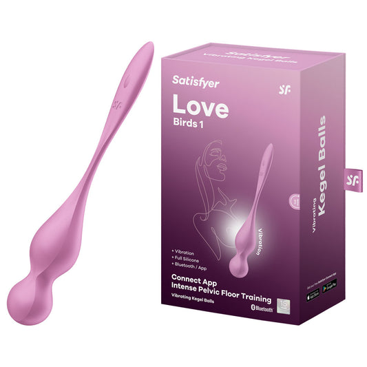 Satisfyer Love Birds 1 Pink USB Rechargeable Pelvic Floor Trainer w App Control