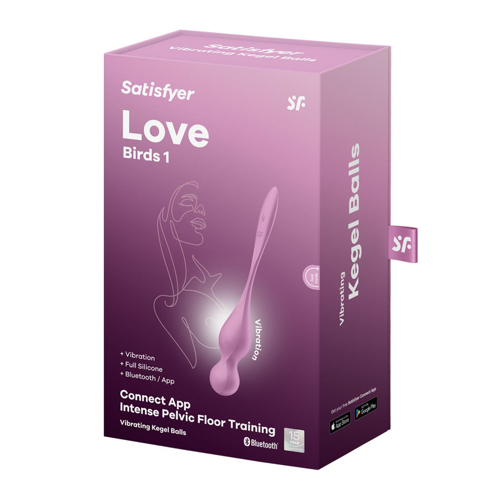 Satisfyer Love Birds 1 Pink USB Rechargeable Pelvic Floor Trainer w App Control