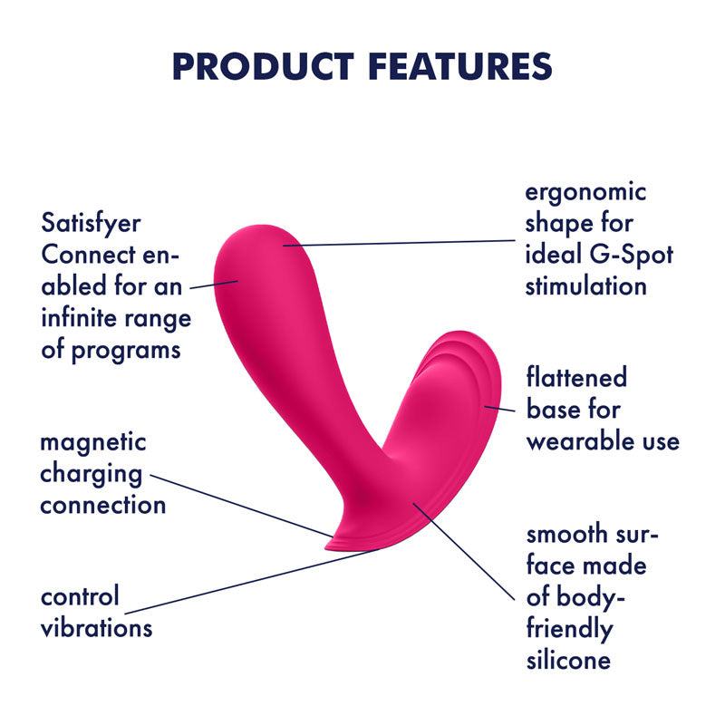 Satisfyer Top Secret Pink Wearable G-Spot Vibrator with App Control