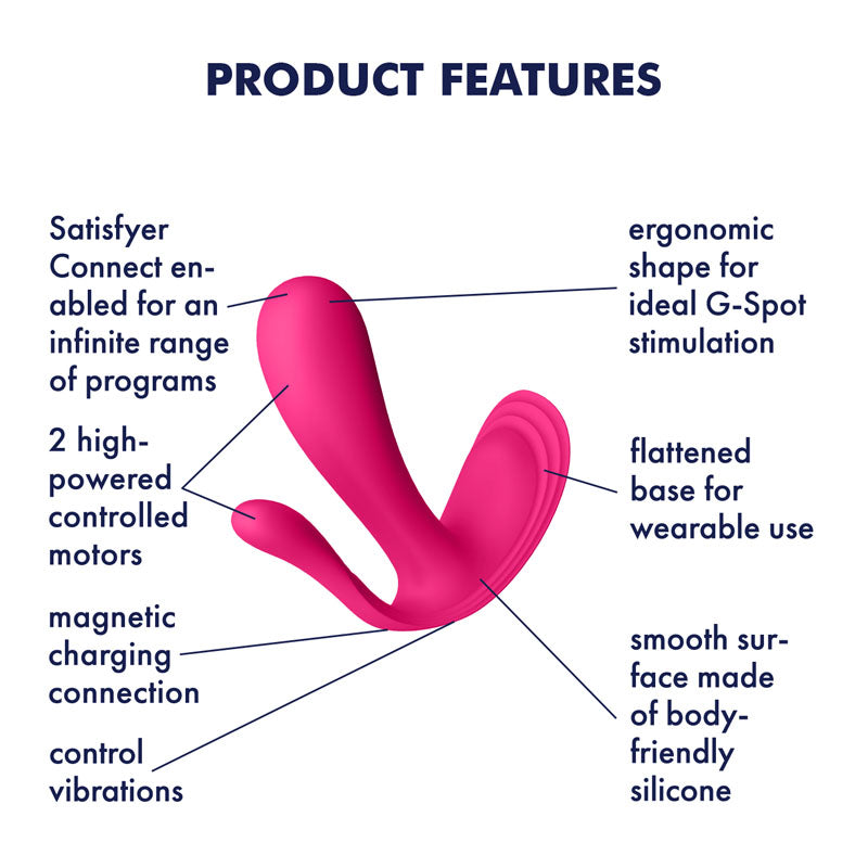 Satisfyer Top Secret + Pink Wearable Anal G-Spot Vibrator with App Control