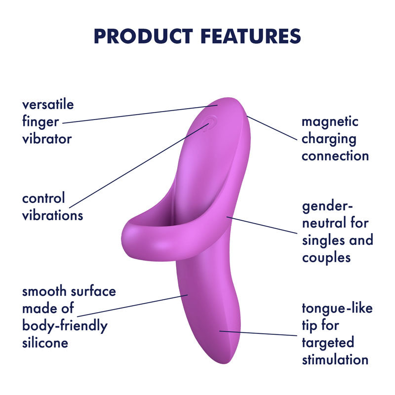 Satisfyer Bold Lover - Dark Pink USB Rechargeable Finger Stimulator