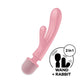 Satisfyer Triple Lover Pink USB Rechargeable Rabbit Vibrator and Massage Wand