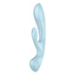 Satisfyer Triple Oh Rabbit Vibrator - Light Blue