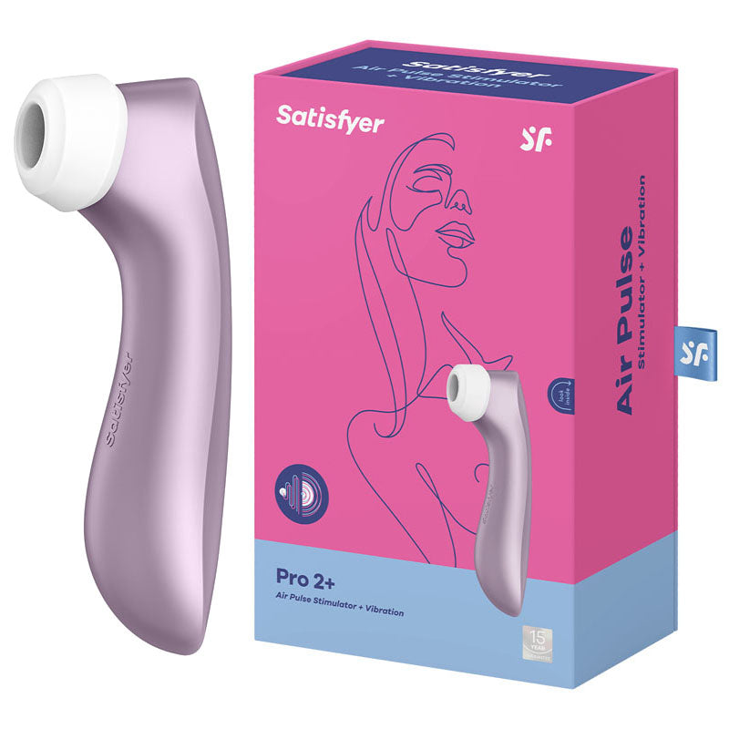 Satisfyer Pro 2+ Violet Touch-Free USB-Rechargeable Clitoral Stimulator Vibrator