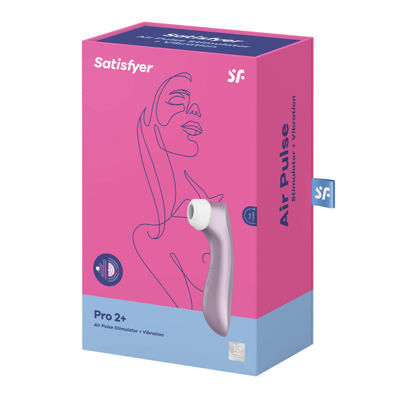 Satisfyer Pro 2+ Violet Touch-Free USB-Rechargeable Clitoral Stimulator Vibrator