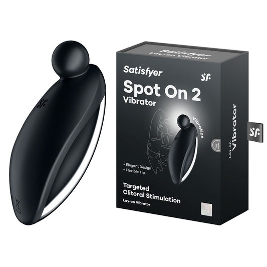 Satisfyer Spot On 2 Black USB Rechargeable Targeted Clitoral Stimulator Vibrator