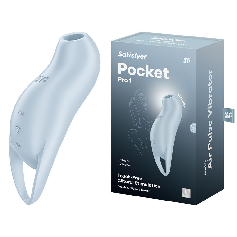 Satisfyer Pocket Pro 1 - Blue USB Rechargeable Double Air Pulse Vibrator