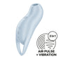 Satisfyer Pocket Pro 1 - Blue USB Rechargeable Double Air Pulse Vibrator