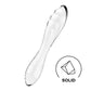 Satisfyer Dazzling Crystal 1 - Clear Glass Double Ended Dildo Hot & Cold Temperture Play