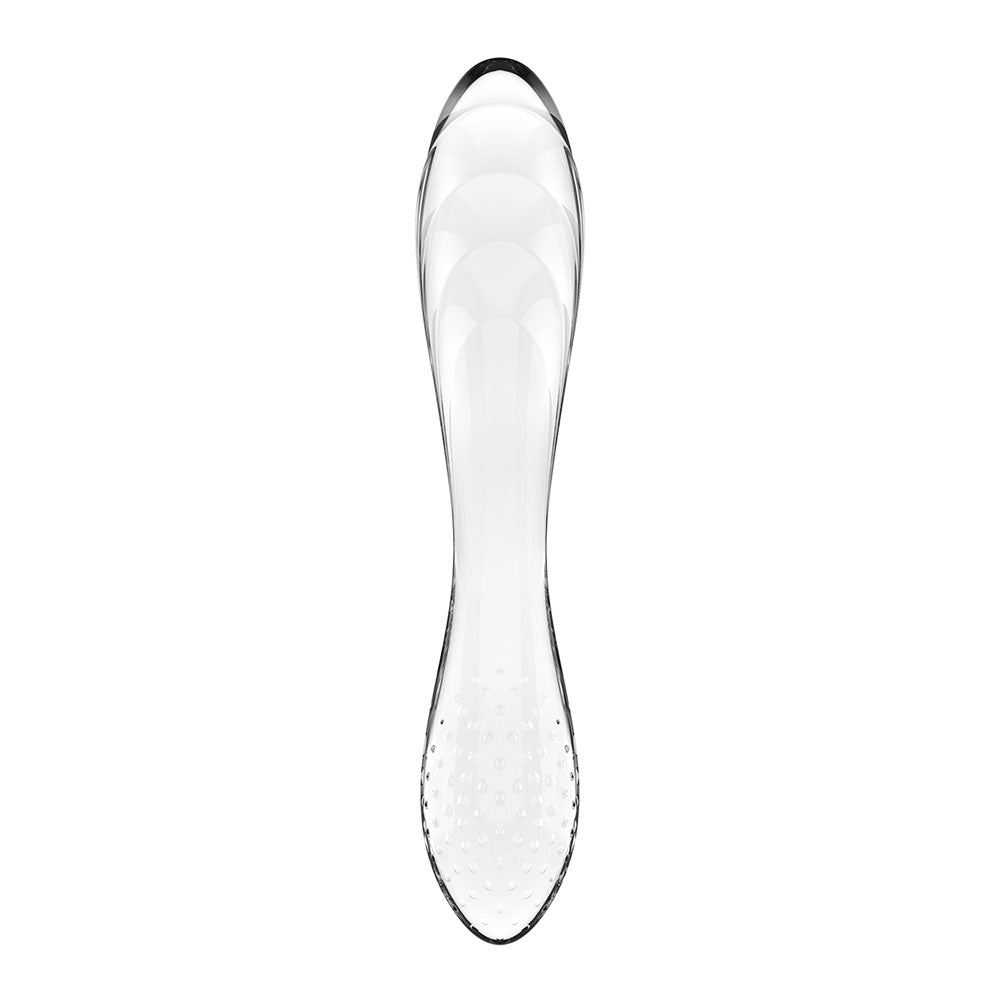 Satisfyer Dazzling Crystal 1 - Clear Glass Double Ended Dildo Hot & Cold Temperture Play