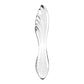 Satisfyer Dazzling Crystal 1 - Clear Glass Double Ended Dildo Hot & Cold Temperture Play