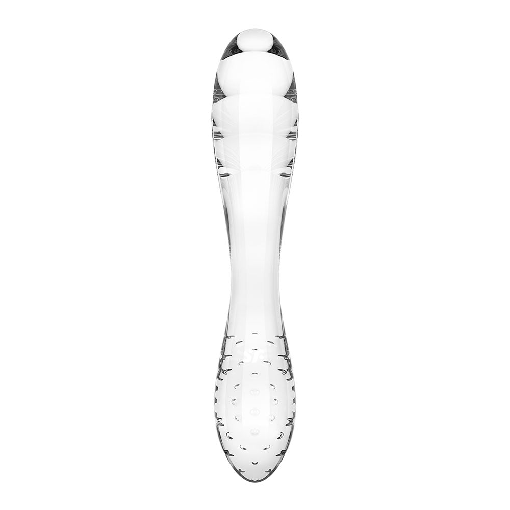 Satisfyer Dazzling Crystal 1 - Clear Glass Double Ended Dildo Hot & Cold Temperture Play