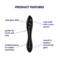 Satisfyer Dazzling Crystal 1 - Black Glass Double Ended Dildo Hot & Cold Play