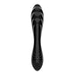 Satisfyer Dazzling Crystal 1 - Black Glass Double Ended Dildo Hot & Cold Play