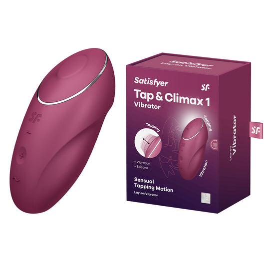 Satisfyer Tap & Climax 1 Red USB Rechargeable Pulsing Tapping Stimulator Vibrator