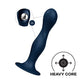 Satisfyer Double Ball-R - Dark Blue Anal Plug - Strap-On Compatible