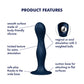 Satisfyer Double Ball-R - Dark Blue Anal Plug - Strap-On Compatible