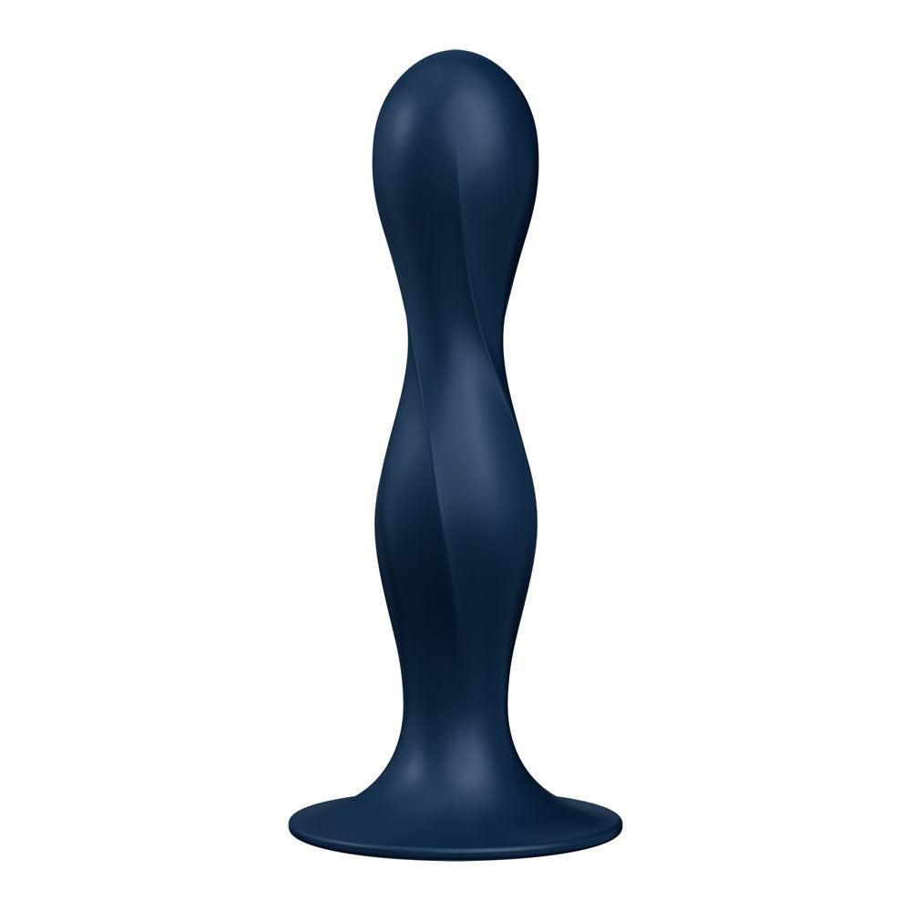 Satisfyer Double Ball-R - Dark Blue Anal Plug - Strap-On Compatible