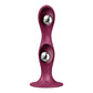 Satisfyer Double Ball-R - Red Anal Plug - Strap-On Compatible