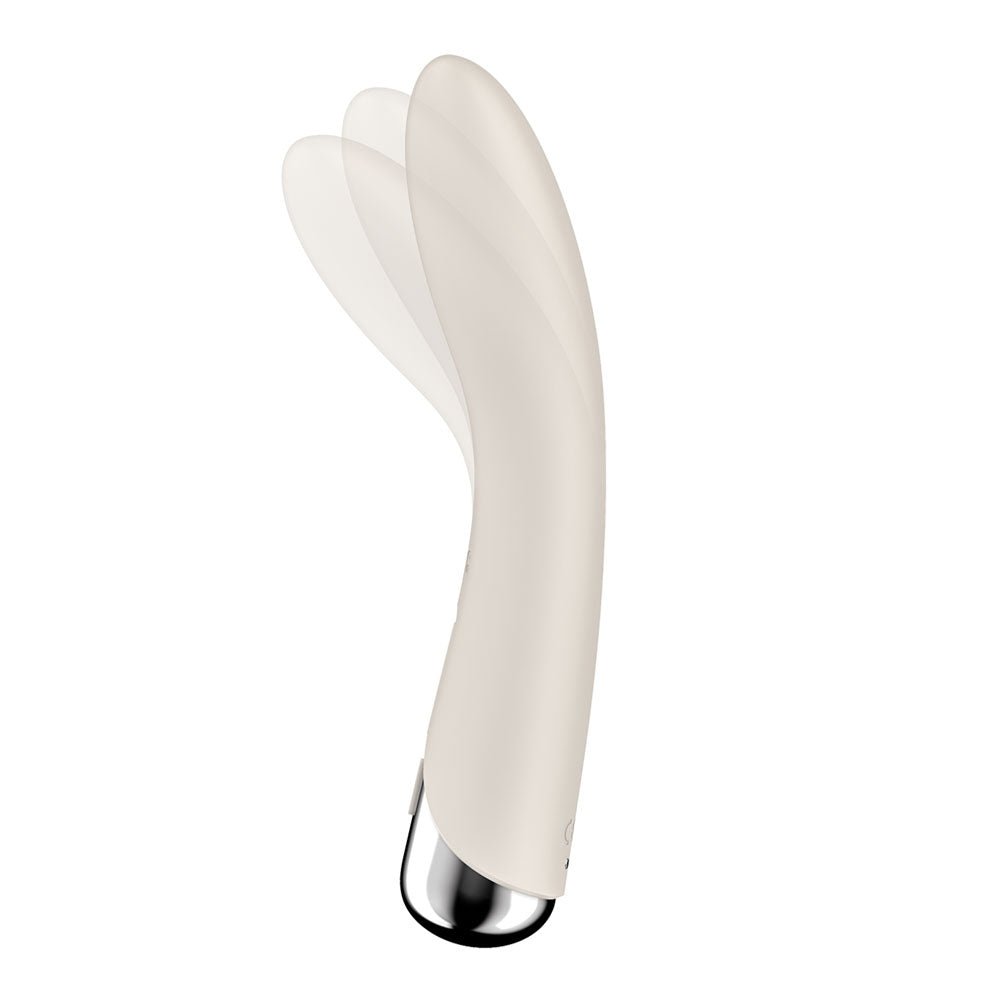 Satisfyer Spinning Vibe 1 - Beige 17.8cm USB Rechargeable Rotating Vibrator