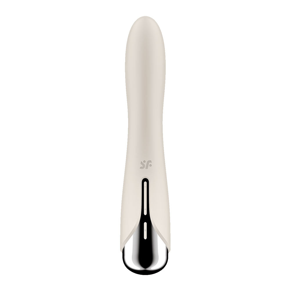 Satisfyer Spinning Vibe 1 - Beige 17.8cm USB Rechargeable Rotating Vibrator