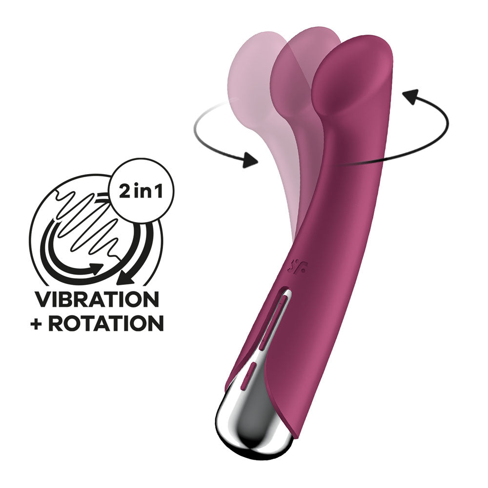 Satisfyer Spinning G-Spot 1 - Red 16.5cm USB Rechargeable Rotating Vibrator