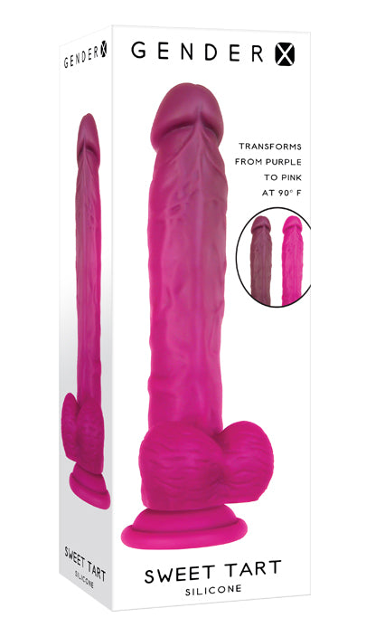 Gender X SWEET TART Purple/Pink 21cm Colour Changing Dong Dildo