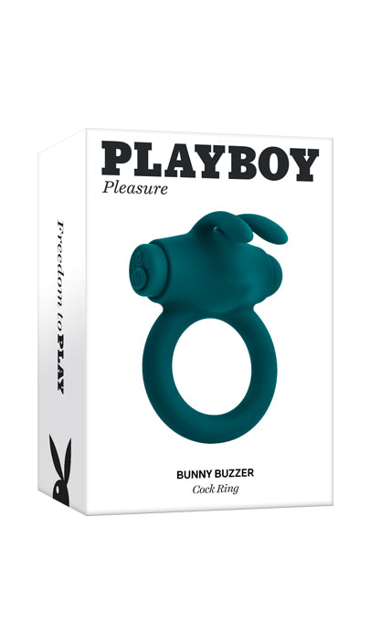 Playboy Pleasure BUNNY BUZZER Green USB Rechargeable Vibrating Cock Ring