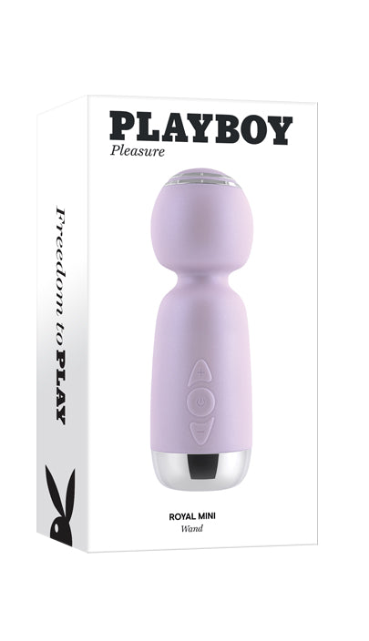 Playboy Pleasure ROYAL MINI Lilac 12.5cm USB Rechargeable Mini Wand Vibrator