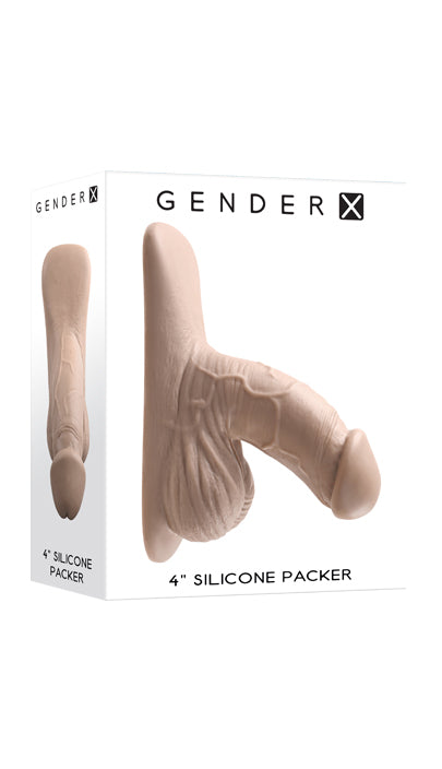 Gender X 4" SILICONE PACKER LIGHT Flesh 10cm Packer Dildo Dong