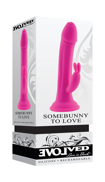 Evolved SOMEBUNNY TO LOVE Pink 19.7cm USB Rechargeable Rabbit Vibrator