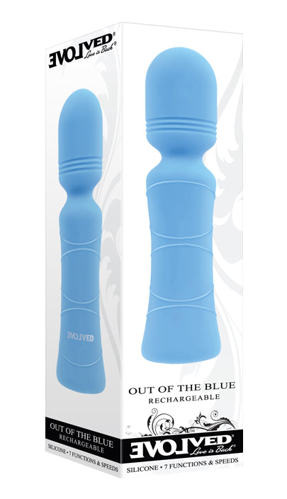 Evolved Out Of The Blue Mini Massager Wand - Blue