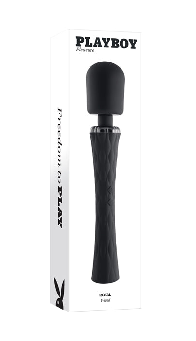 Playboy Pleasure ROYAL Black 29.2cm USB Rechargeable Massage Wand Vibrator