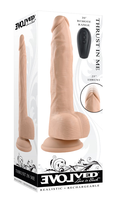 Evolved THRUST IN ME LIGHT Flesh 23.5cm USB Rechargeable Thrusting Dong Dildo