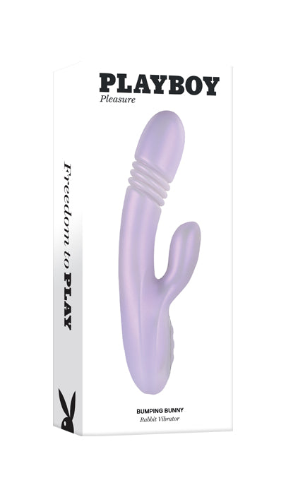 Playboy Pleasure BUMPING BUNNY Opal 22.9 cm USB Thrusting & Warming Vibrator