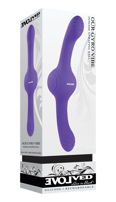 Evolved OUR GYRO VIBE Purple 29.5cm USB Rechargeable Super Double Vibrator